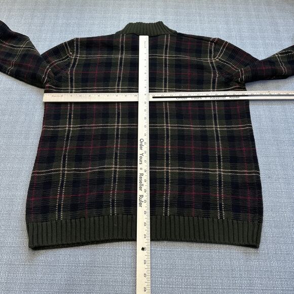Lauren Ralph Lauren Sweater Mens Large Plaid Half Zip Pullover Mock Neck Classic - Picture 3 of 6